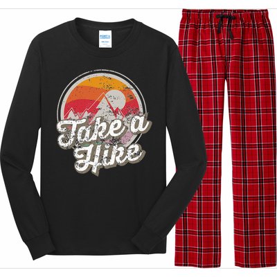 Take A Hike Retro Vintage Outdoor Hiking Long Sleeve Pajama Set