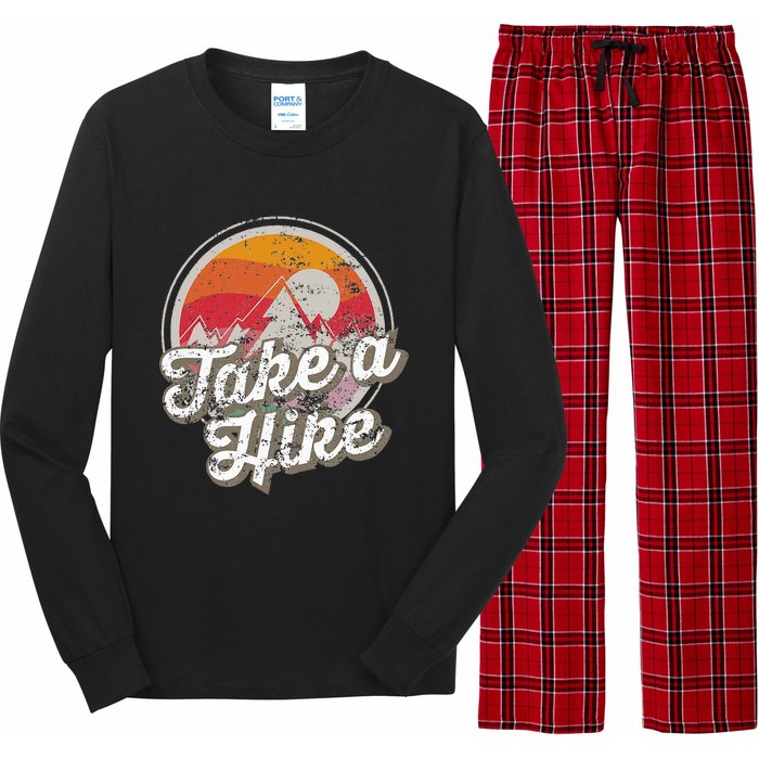 Take A Hike Retro Vintage Outdoor Hiking Long Sleeve Pajama Set