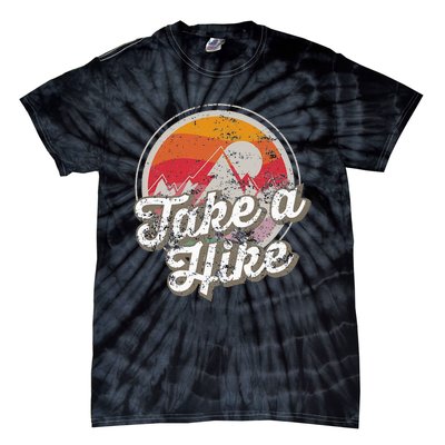 Take A Hike Retro Vintage Outdoor Hiking Tie-Dye T-Shirt