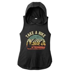 Take A Hike Outdoors Camping Nature Hiking Ladies PosiCharge Tri-Blend Wicking Draft Hoodie Tank