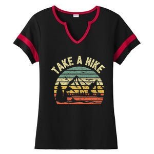 Take A Hike Outdoors Camping Nature Hiking Ladies Halftime Notch Neck Tee