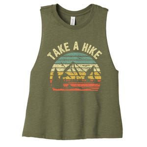 Take A Hike Outdoors Camping Nature Hiking Women's Racerback Cropped Tank