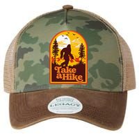 Take A Hike Bigfoot Earth Day Retro Sasquatch Hiking Camping Legacy Tie Dye Trucker Hat