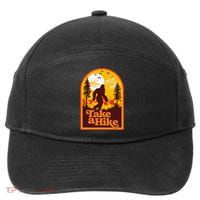 Take A Hike Bigfoot Earth Day Retro Sasquatch Hiking Camping 7-Panel Snapback Hat