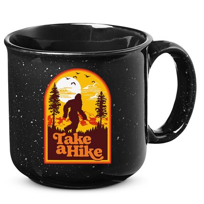 Take A Hike Bigfoot Earth Day Retro Sasquatch Hiking Camping 15oz Campfire Ceramic Mug