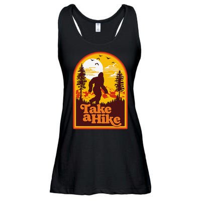 Take A Hike Bigfoot Earth Day Retro Sasquatch Hiking Camping Ladies Essential Flowy Tank