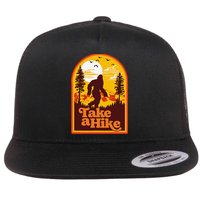 Take A Hike Bigfoot Earth Day Retro Sasquatch Hiking Camping Flat Bill Trucker Hat