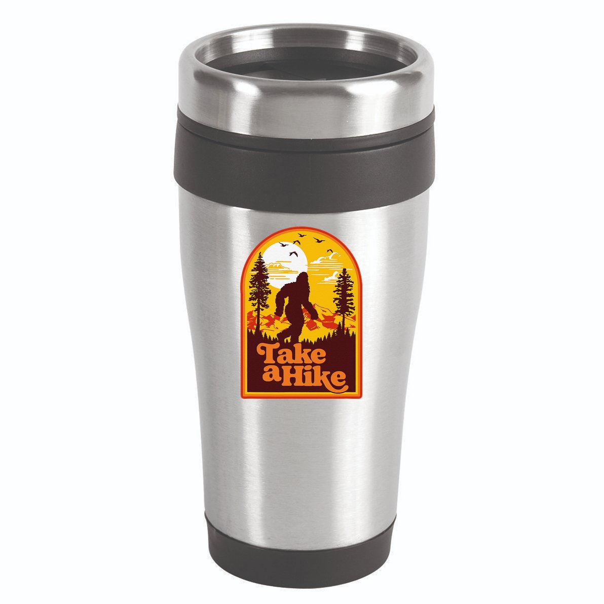 Take A Hike Bigfoot Earth Day Retro Sasquatch Hiking Camping 16oz Travel Tumbler