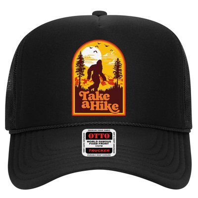 Take A Hike Bigfoot Earth Day Retro Sasquatch Hiking Camping Trucker Hat