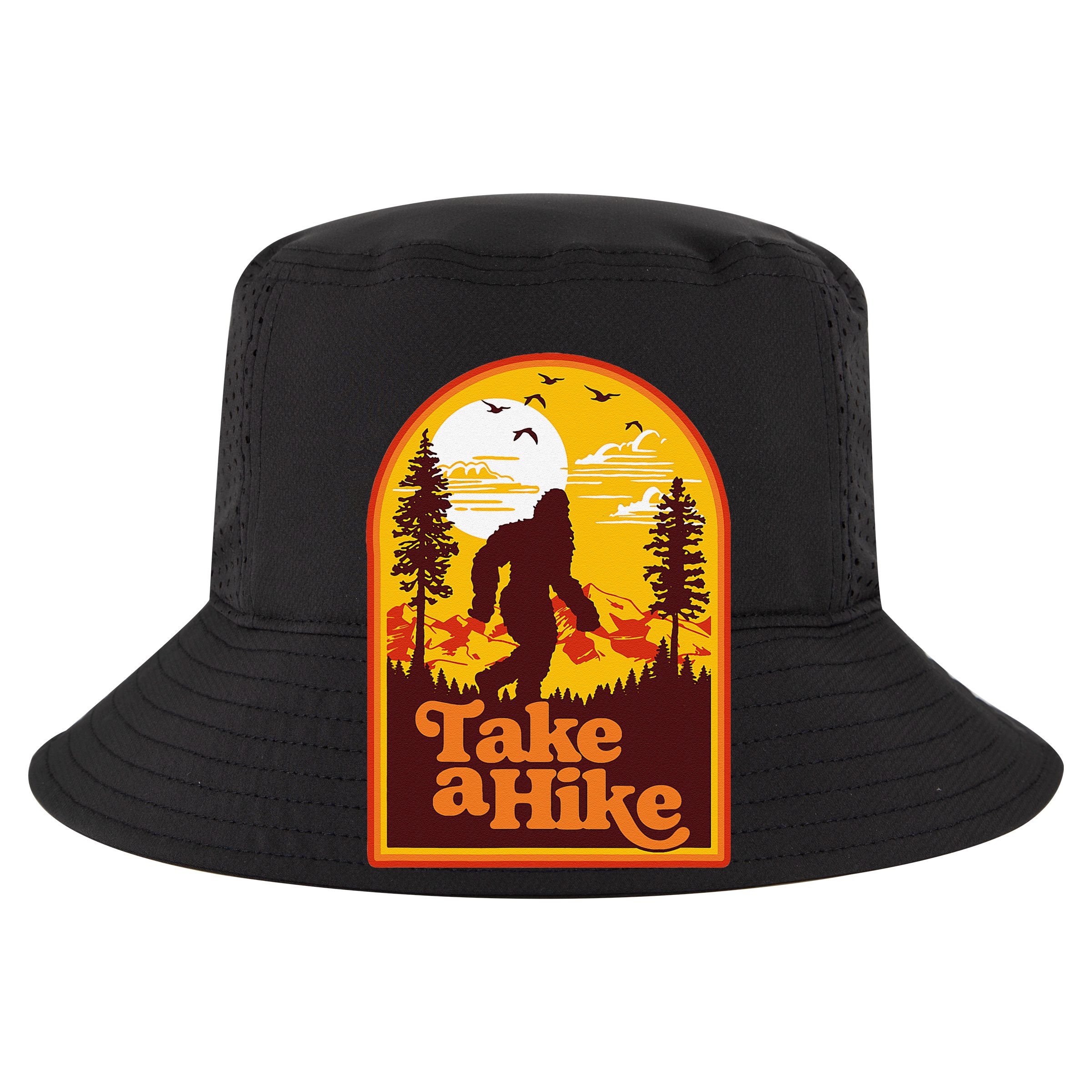 Take A Hike Bigfoot Earth Day Retro Sasquatch Hiking Camping Women's Crop Top Tee