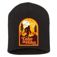 Take A Hike Bigfoot Earth Day Retro Sasquatch Hiking Camping Short Acrylic Beanie