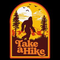 Take A Hike Bigfoot Earth Day Retro Sasquatch Hiking Camping Short Acrylic Beanie