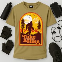 Take A Hike Bigfoot Earth Day Retro Sasquatch Hiking Camping Cooling Performance Crew T-Shirt
