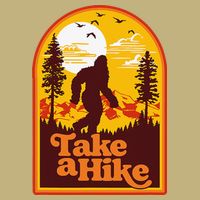 Take A Hike Bigfoot Earth Day Retro Sasquatch Hiking Camping Cooling Performance Crew T-Shirt