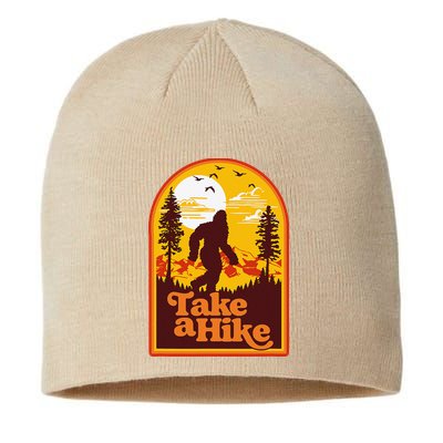 Take A Hike Bigfoot Earth Day Retro Sasquatch Hiking Camping Sustainable Beanie
