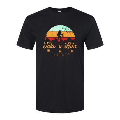 Take A Hike, Mountains, Outdoors, Nature, Vintage Softstyle® CVC T-Shirt