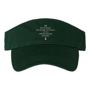 Think About Heaven Bible Quote Valucap Bio-Washed Visor