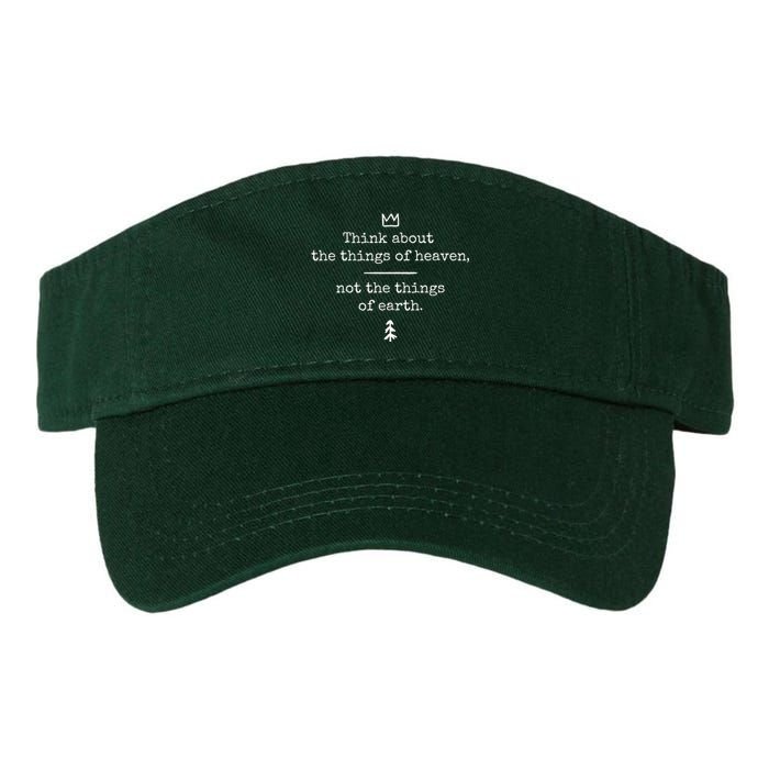 Think About Heaven Bible Quote Valucap Bio-Washed Visor