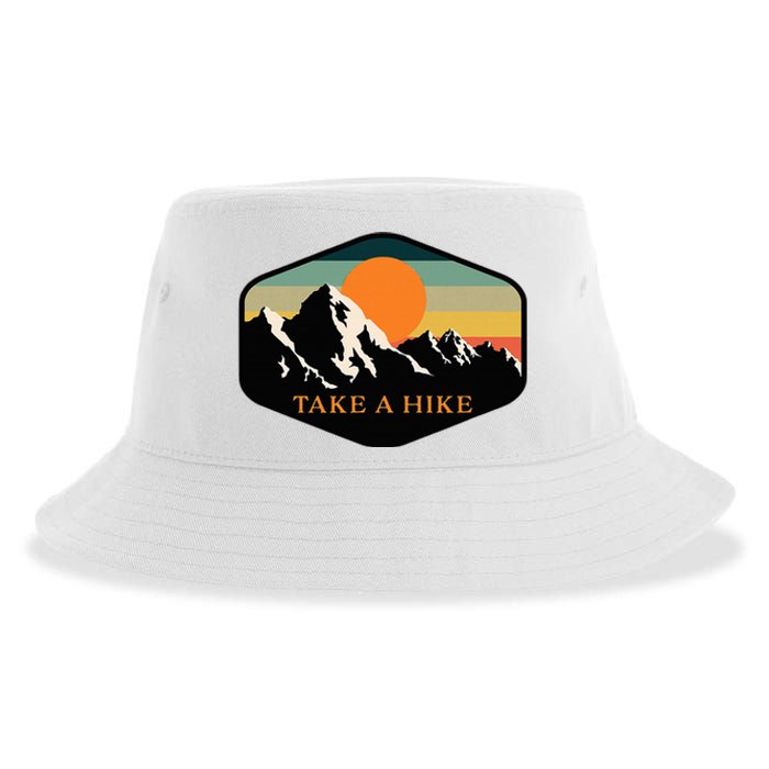 Take A Hike Retro Vintage Outdoor Hiking Sustainable Bucket Hat