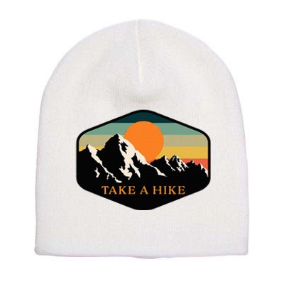 Take A Hike Retro Vintage Outdoor Hiking Short Acrylic Beanie