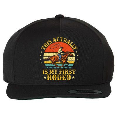 This Actually Is My First Rodeo Country Life Howdy Vintage Wool Snapback Cap