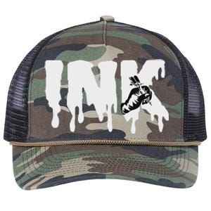 Tattoo Artist Ink Doing A Tattoo Retro Rope Trucker Hat Cap