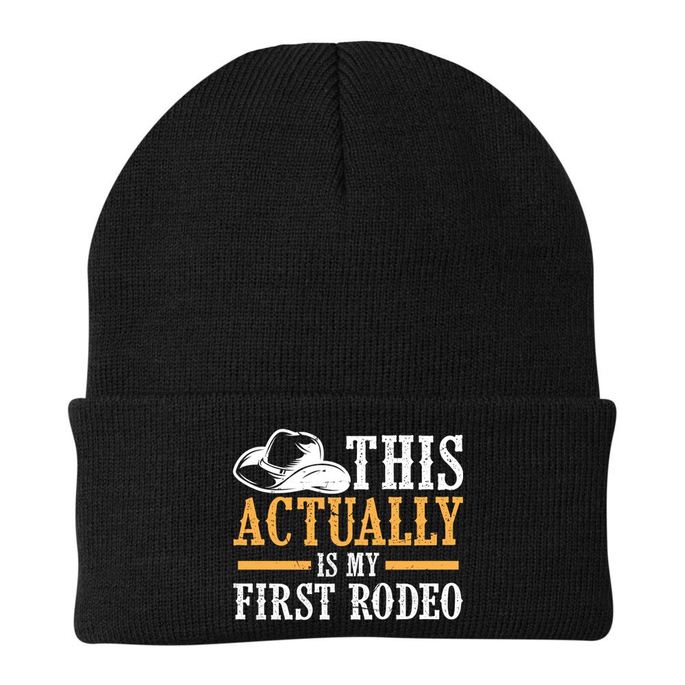That Actually Is My First Rodeo Vintage Retro Country Life Cowboy Beanie