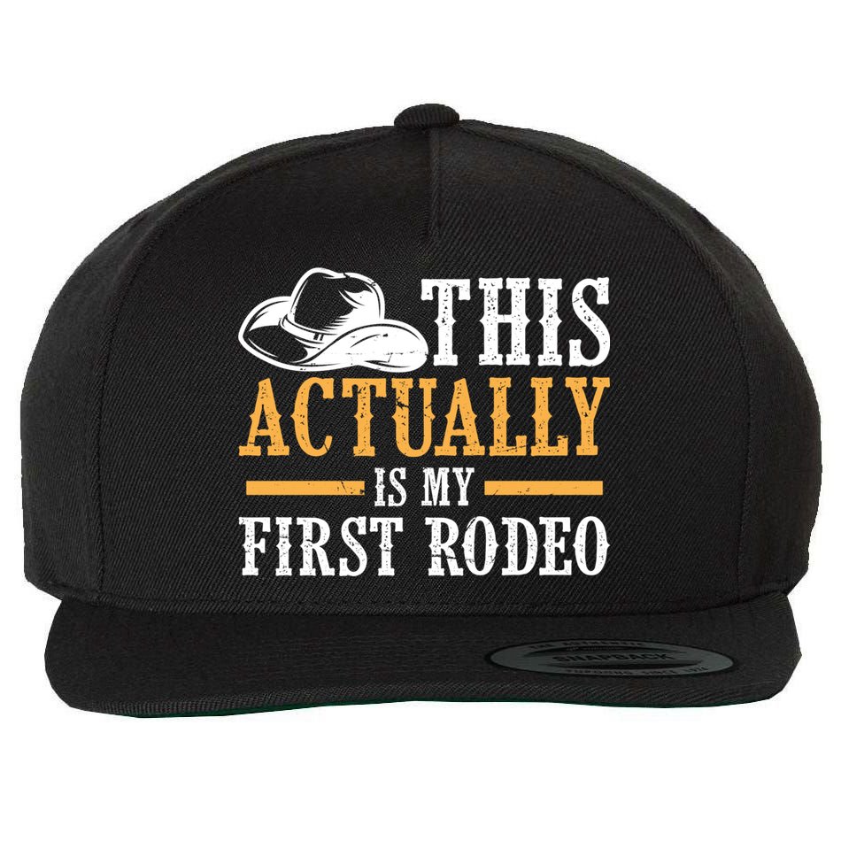 That Actually Is My First Rodeo Vintage Retro Country Life Cowboy Wool Snapback Cap