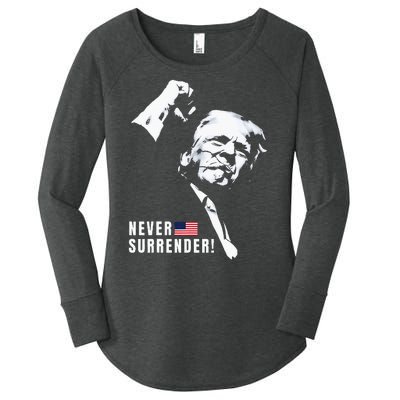 Trump Assassinated Injured In Pennsylvania July 13 2024 Women's Perfect Tri Tunic Long Sleeve Shirt