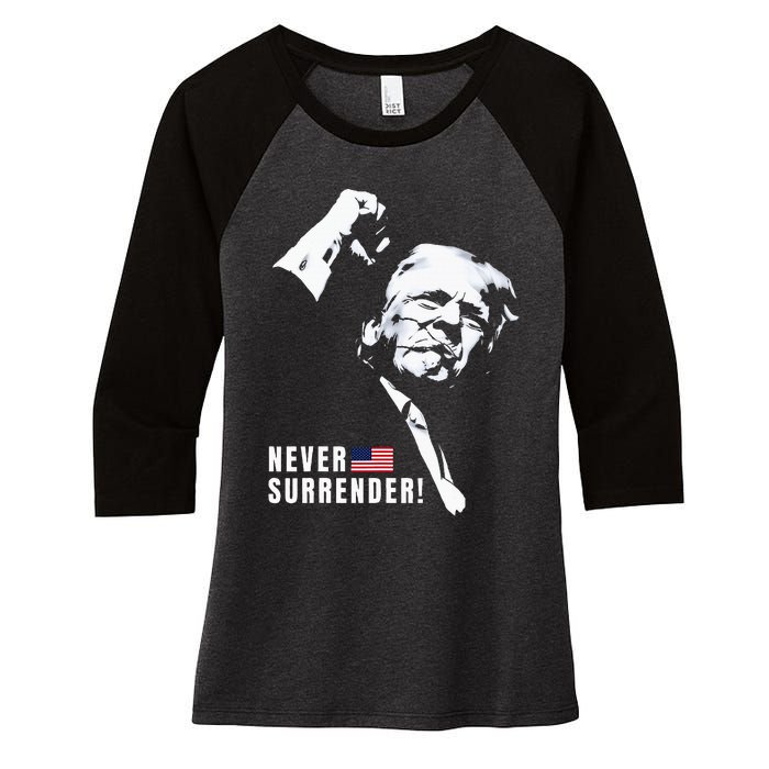 Trump Assassinated Injured In Pennsylvania July 13 2024 Women's Tri-Blend 3/4-Sleeve Raglan Shirt