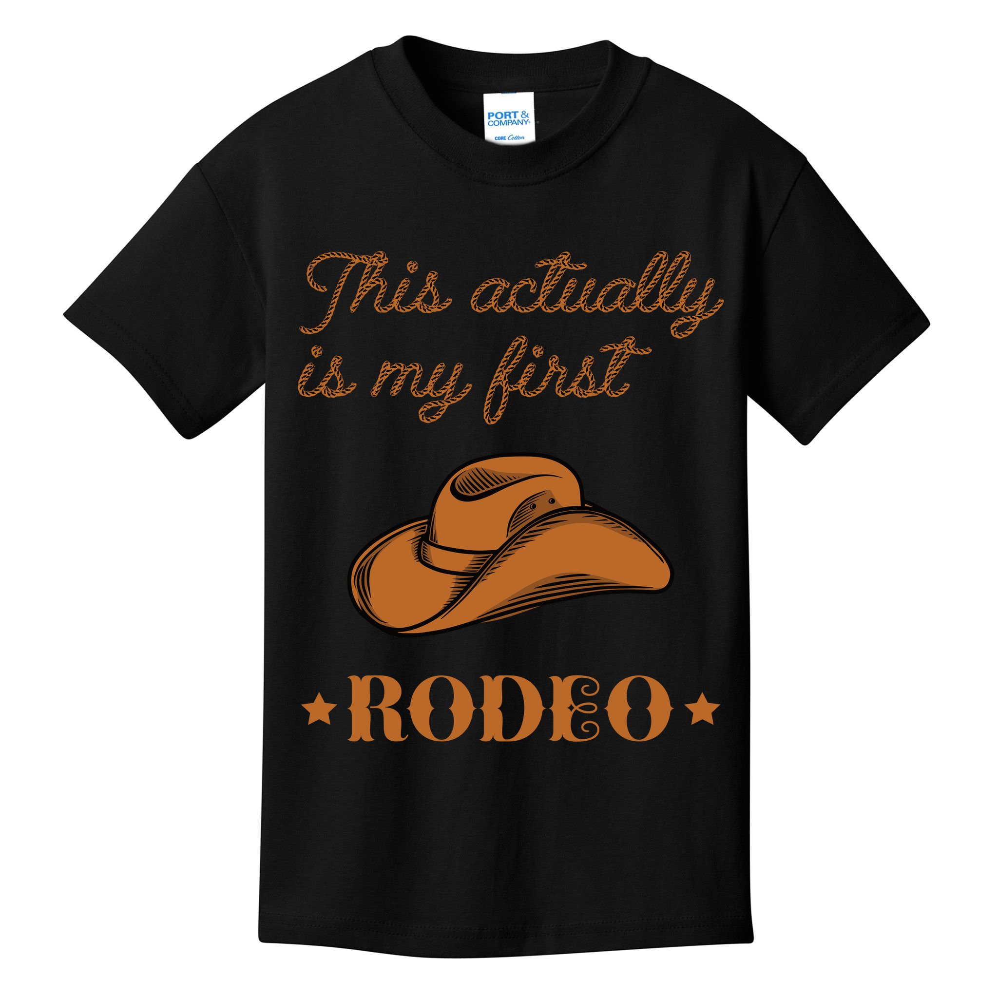 This Actually Is My First Rodeo Country Life Cowboy Kids T-Shirt