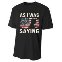 Trump As I Was Saying Trump His Speech Trump Vance Vintage Performance Sprint T-Shirt