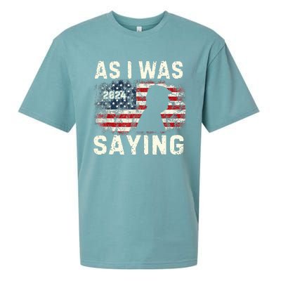 Trump As I Was Saying Trump His Speech Trump Vance Vintage Sueded Cloud Jersey T-Shirt