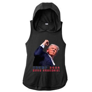 Trump Assassinated Injured In Pennsylvania July 13 2024 Ladies PosiCharge Tri-Blend Wicking Draft Hoodie Tank