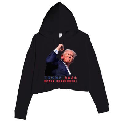 Trump Assassinated Injured In Pennsylvania July 13 2024 Crop Fleece Hoodie