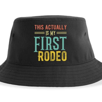 This Actually Is My First Rodeo Country Life Vintage Western Sustainable Bucket Hat