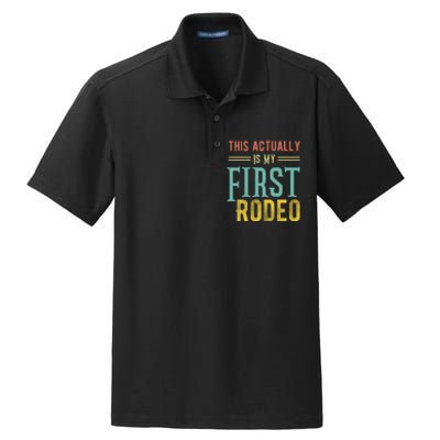 This Actually Is My First Rodeo Country Life Vintage Western Dry Zone Grid Polo