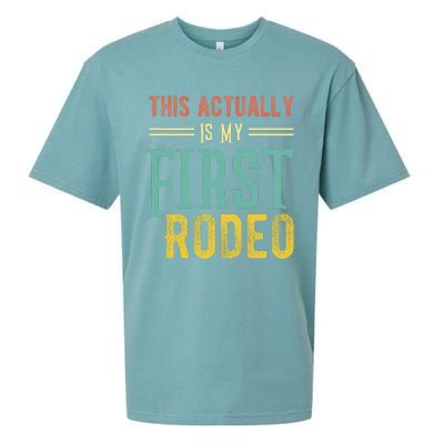 This Actually Is My First Rodeo Country Life Vintage Western Sueded Cloud Jersey T-Shirt