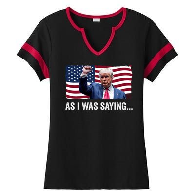 Trump As I Was Saying Trump His Speech Trump Vance Vintage Ladies Halftime Notch Neck Tee