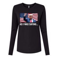 Trump As I Was Saying Trump His Speech Trump Vance Vintage Womens Cotton Relaxed Long Sleeve T-Shirt