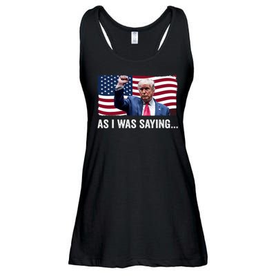 Trump As I Was Saying Trump His Speech Trump Vance Vintage Ladies Essential Flowy Tank