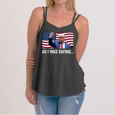 Trump As I Was Saying Trump His Speech Trump Vance Vintage Women's Strappy Tank