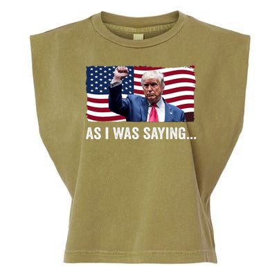 Trump As I Was Saying Trump His Speech Trump Vance Vintage Garment-Dyed Women's Muscle Tee