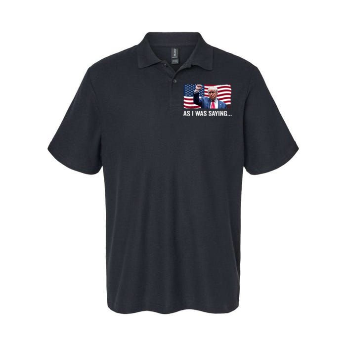 Trump As I Was Saying Trump His Speech Trump Vance Vintage Softstyle Adult Sport Polo