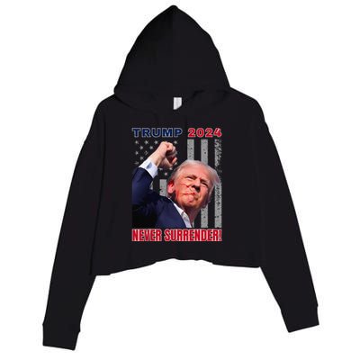 Trump Assassinated Injured In Pennsylvania July 13 2024 Crop Fleece Hoodie