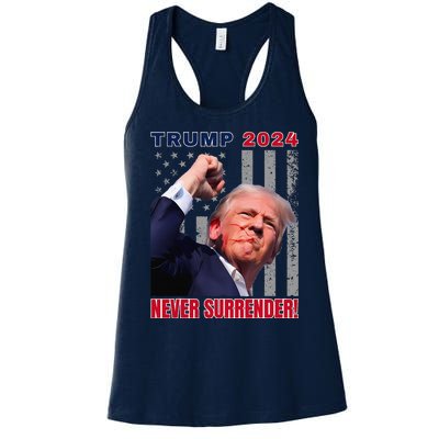 Trump Assassinated Injured In Pennsylvania July 13 2024 Women's Racerback Tank