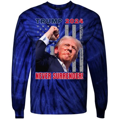 Trump Assassinated Injured In Pennsylvania July 13 2024 Tie-Dye Long Sleeve Shirt