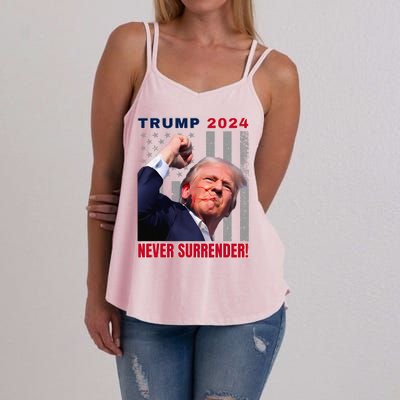 Trump Assassinated Injured In Pennsylvania July 13 2024 Women's Strappy Tank