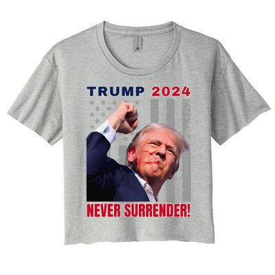 Trump Assassinated Injured In Pennsylvania July 13 2024 Women's Crop Top Tee