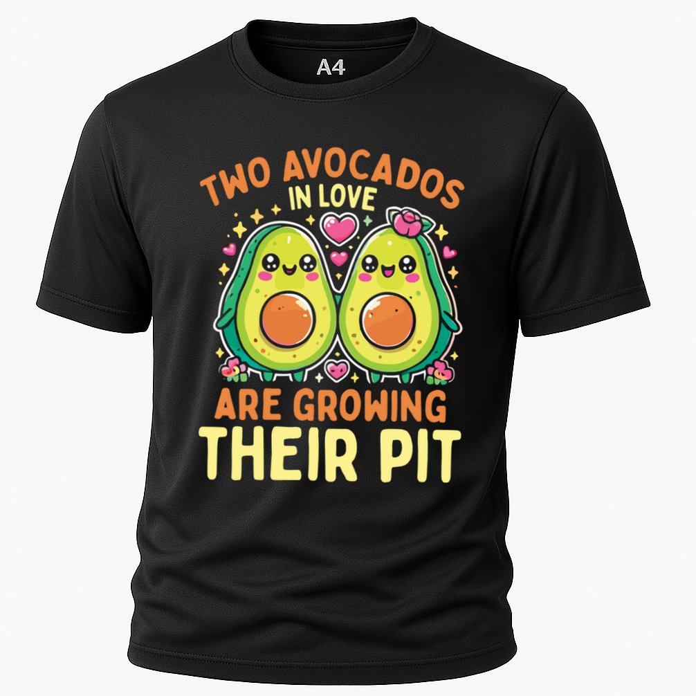 Two Avocados In Love Are Growing Avocado Pregnancy Gift Cooling Performance Crew T-Shirt